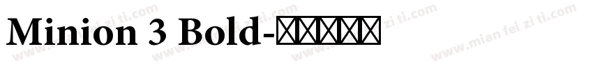 Minion 3 Bold字体转换